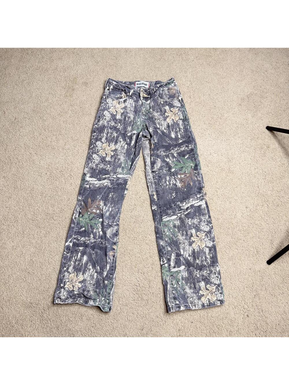 Disclosure Realtree Camo Jeans Y2K‎ Low Rise Bootcut Pants Size 00/23